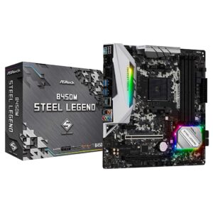 Asrock B450M Steel Legend Am4 Gaming Motherboard
