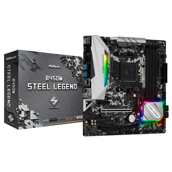 Asrock B450M Steel Legend Am4 Gaming Motherboard